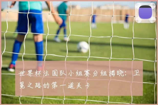 世界杯法国队小组赛分组揭晓：卫冕之路的第一道关卡
